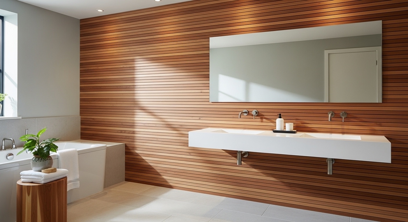 Acentos de Pared con Listones de Cedro